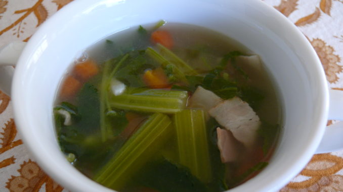 ストレスにおすすめの薬膳レシピ　『セロリと三つ葉のスープ』